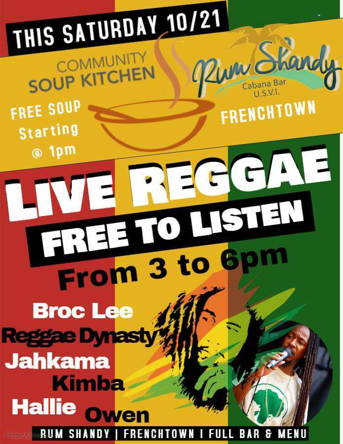 Enjoy Reggae This Saturday at The Rum Shandy in Frenchtown!