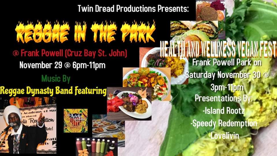 Reggae in the Park and Health and Wellness Vegan Fest poster